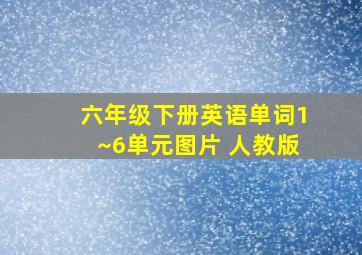 六年级下册英语单词1~6单元图片 人教版